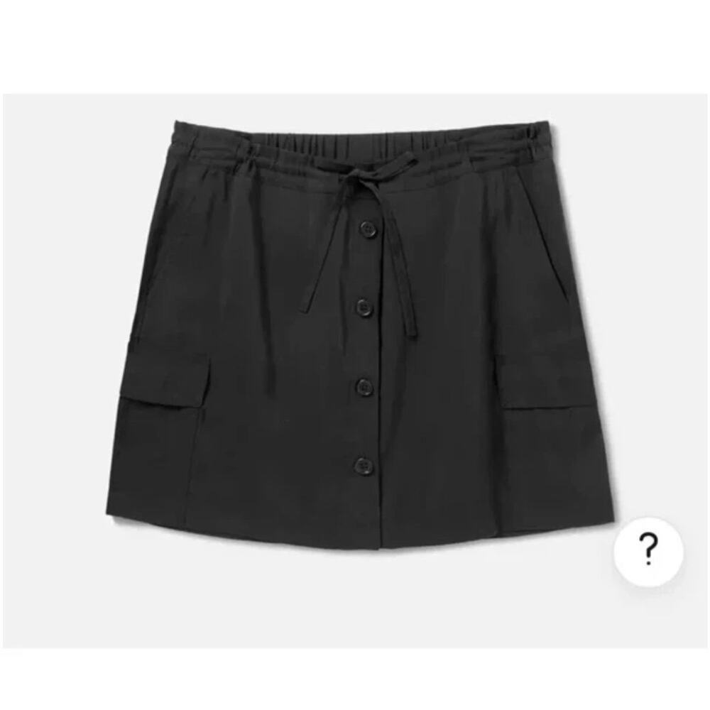CAbi #6638 Mini Skirt Lyric Skort High Rise Drawstring Black Size Large